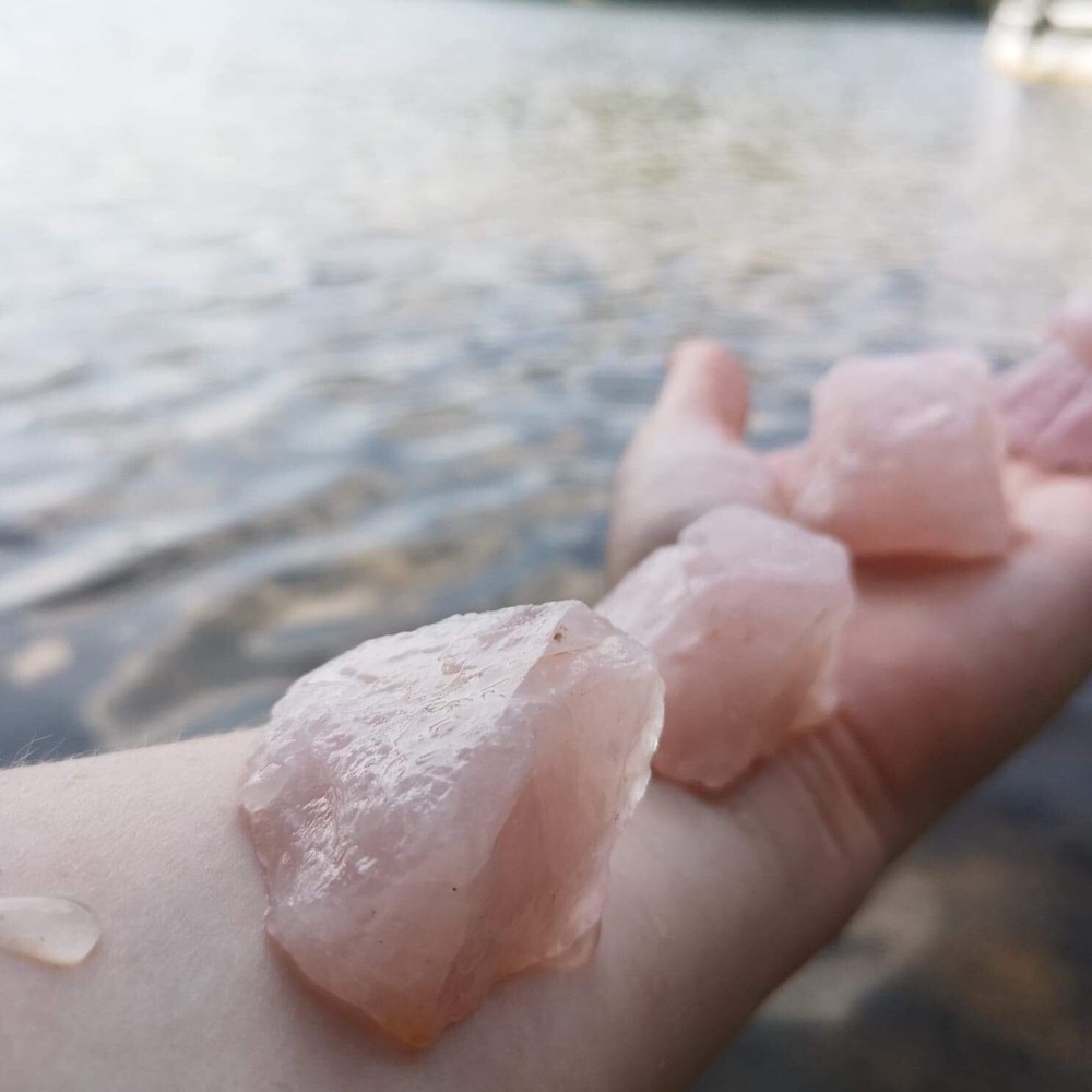 Raw Rose Quartz (Bundle of 3 pieces)